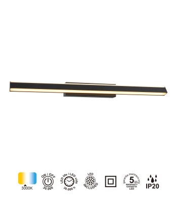 LINEAL * PLAFÓN LED 22W - NEGRO ARENADO